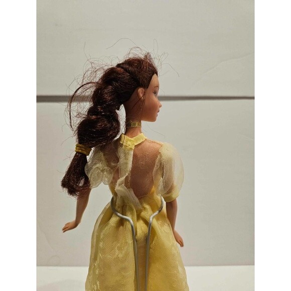Lot of 2 Vintage Disney Belle Beauty & the Beast Barbie Doll Yellow Dress FLAWS - Picture 13 of 16